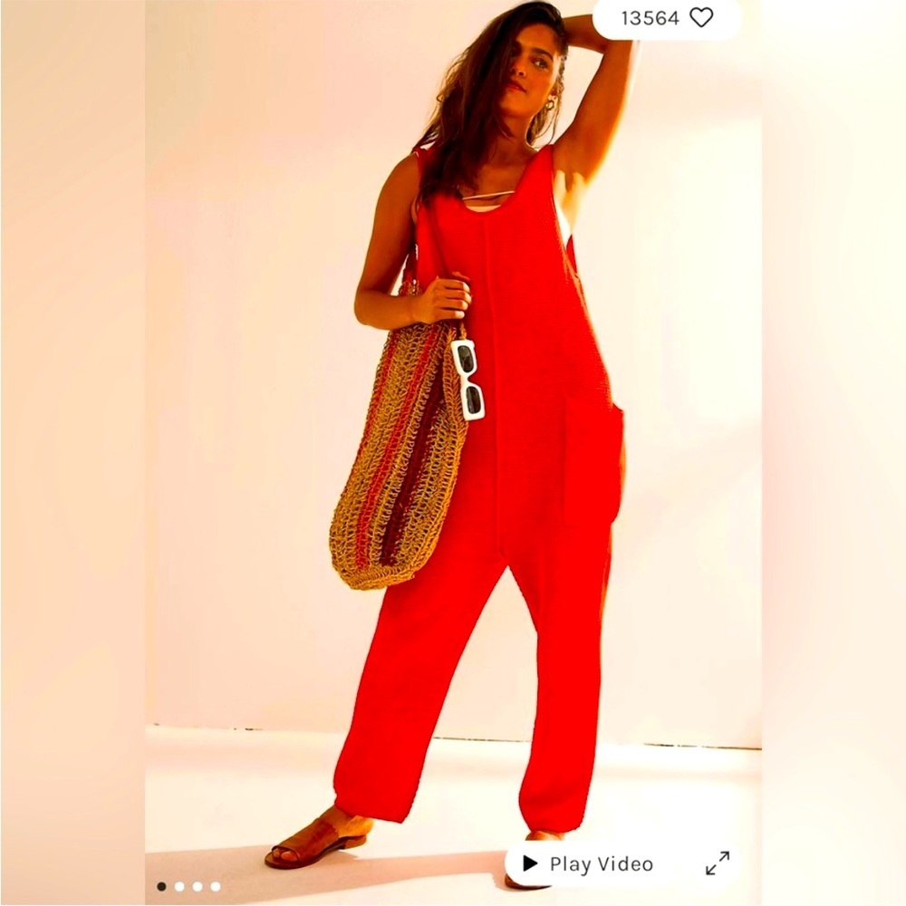 EUC Free People FP beach Hailee Black Jumpsuit small - Picture 5 of 8
